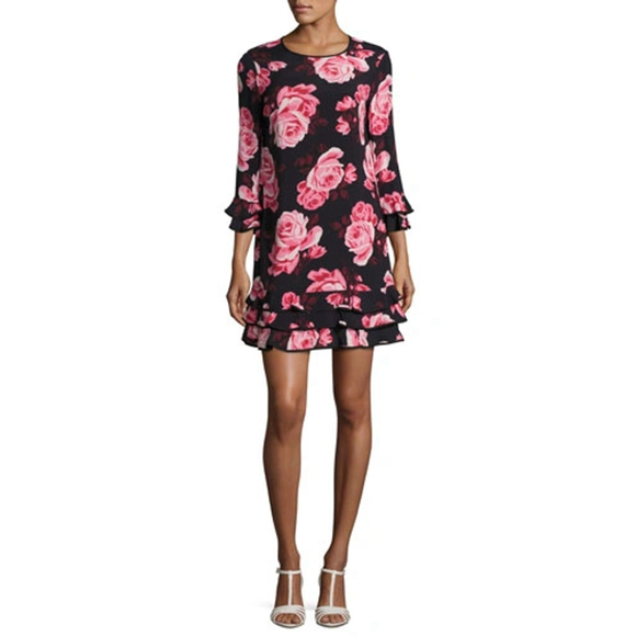 Kate Spade Black and Pink Floral Mini Dress - Picture 7 of 8